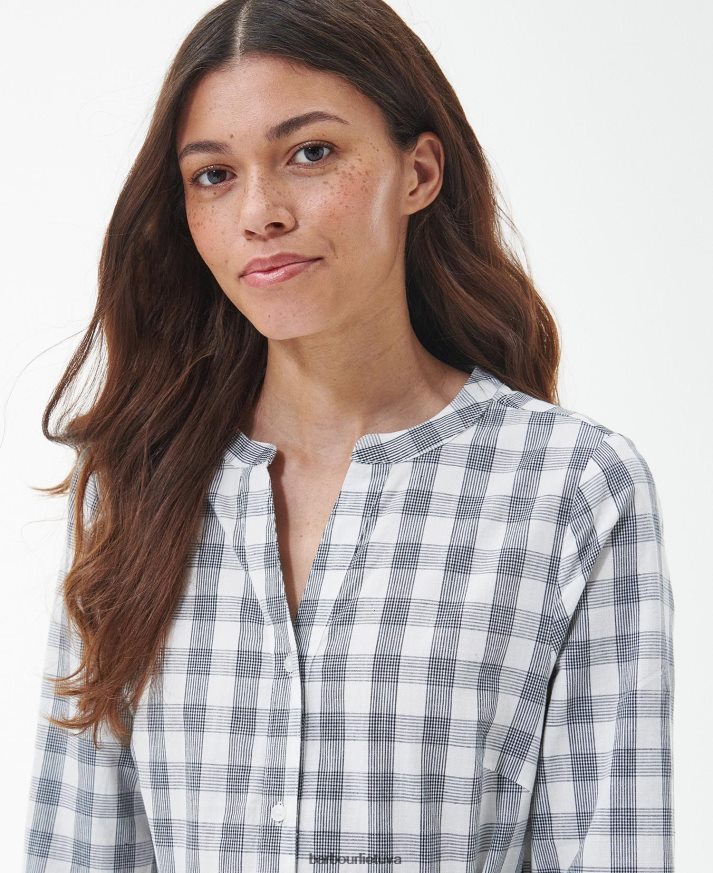 apranga Barbour siuvimo midi suknele karinio jūrų laivyno čekis moterys 6F6D801812