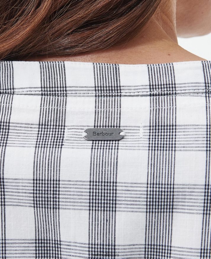 apranga Barbour siuvimo midi suknele karinio jūrų laivyno čekis moterys 6F6D801812