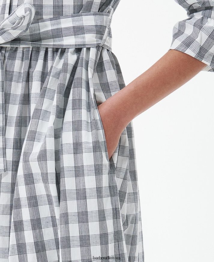 apranga Barbour siuvimo midi suknele karinio jūrų laivyno čekis moterys 6F6D801812