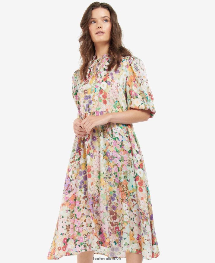 apranga Barbour x House of Hackney balkonine suknele Hollyhocks pavasaris moterys 6F6D801908