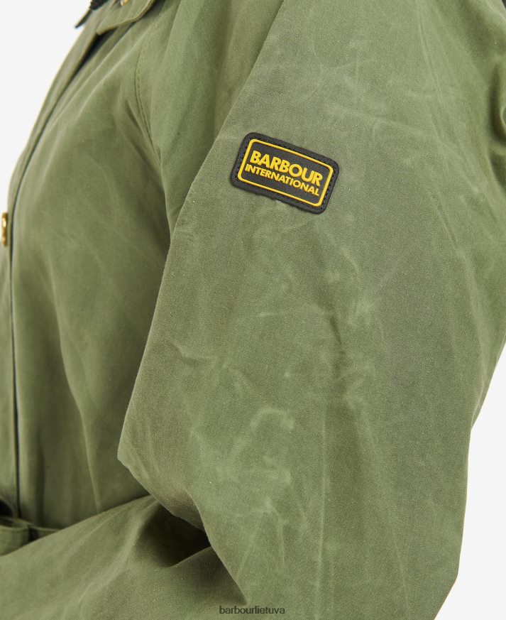 apranga Barbour Rossin dušui atsparus paltas vidurnakčio žalias / vidurnakčio žalias čekis moterys 6F6D801539