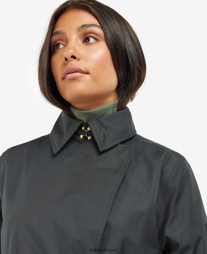 apranga Barbour galingas vandeniui atsparus paltas juoda/northumberland čekis moterys 6F6D801538