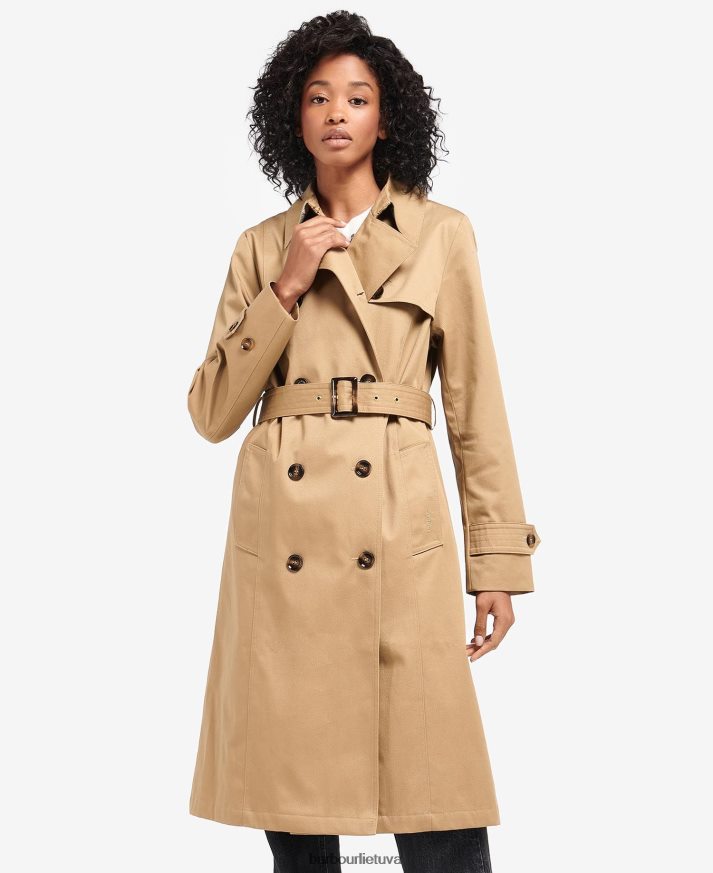 apranga Barbour greta dušui atsparus paltas vidurnakčio / raudonmedžio tartanas moterys 6F6D801524