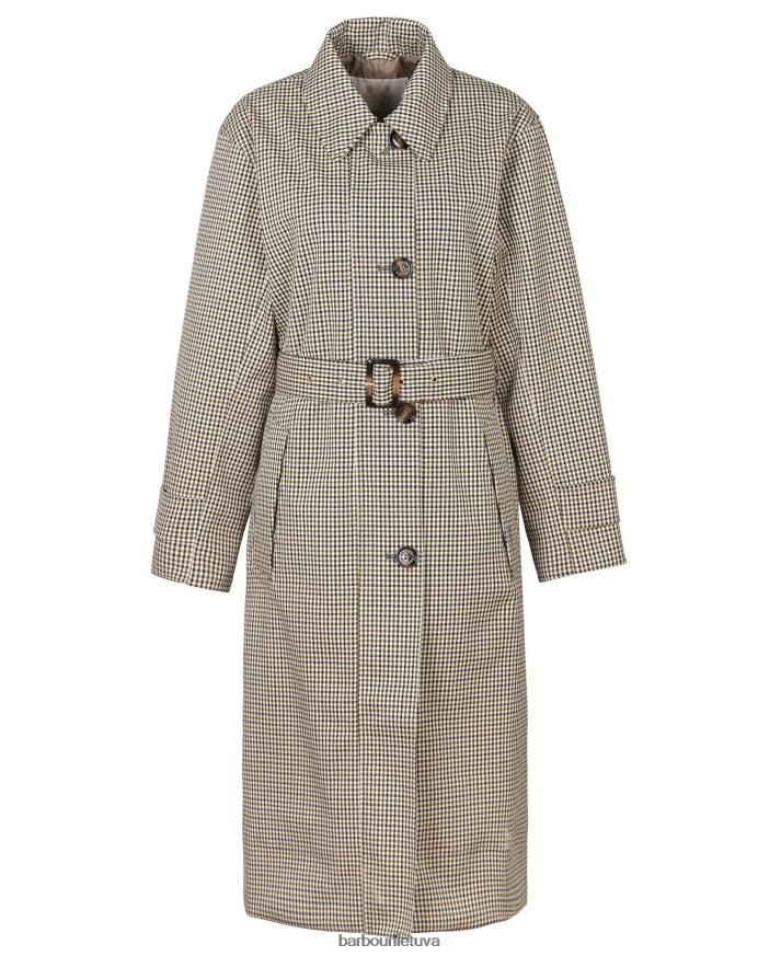 apranga Barbour somerland check-trench coat tuopos žalia mikro čekis moterys 6F6D801525
