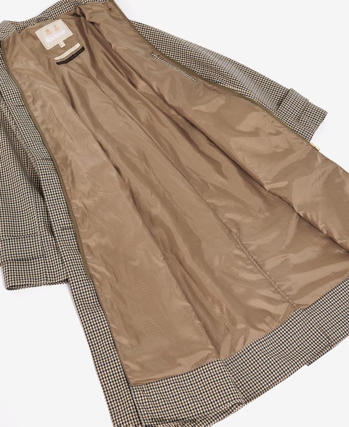 apranga Barbour somerland check-trench coat tuopos žalia mikro čekis moterys 6F6D801525