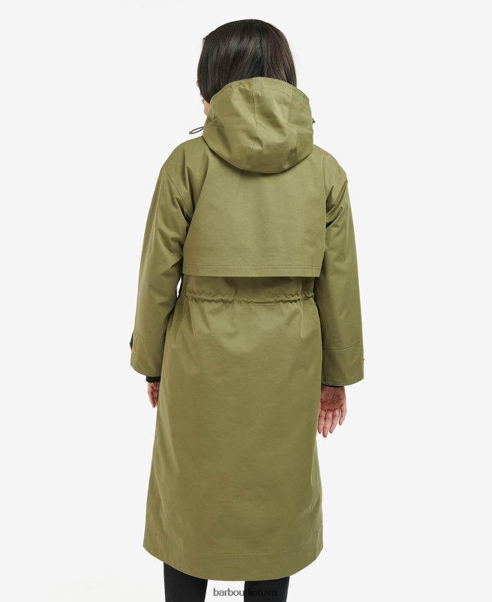 apranga Barbour vandeniui atsparus thruxton paltas vidurnakčio žalia moterys 6F6D801536