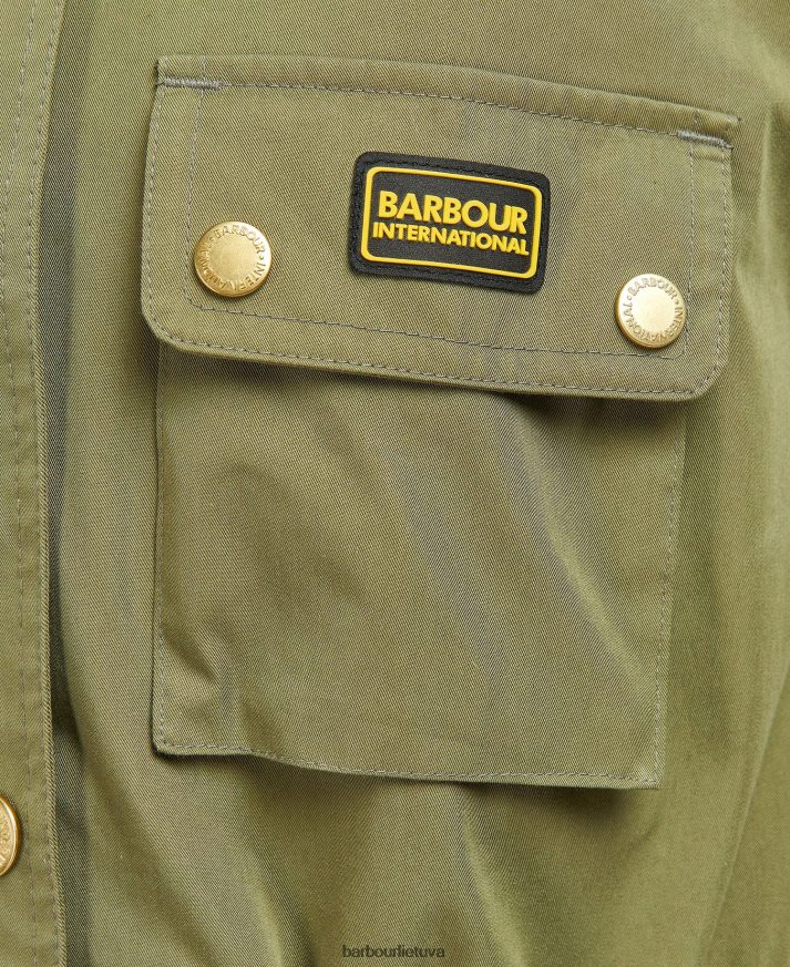 apranga Barbour vandeniui atsparus thruxton paltas vidurnakčio žalia moterys 6F6D801536