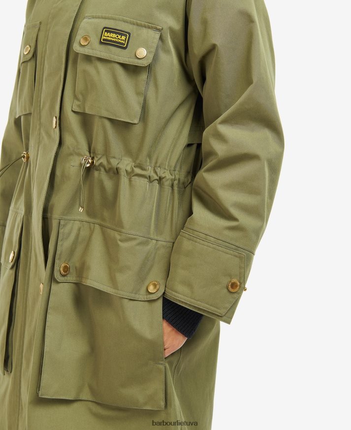 apranga Barbour vandeniui atsparus thruxton paltas vidurnakčio žalia moterys 6F6D801536