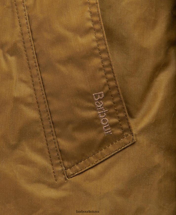 apranga Barbour Brora vaškinė striukė smėlio/senovinės tuopos moterys 6F6D801391