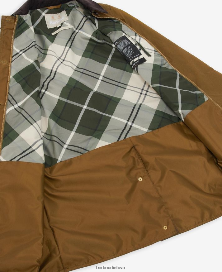 apranga Barbour Brora vaškinė striukė smėlio/senovinės tuopos moterys 6F6D801391