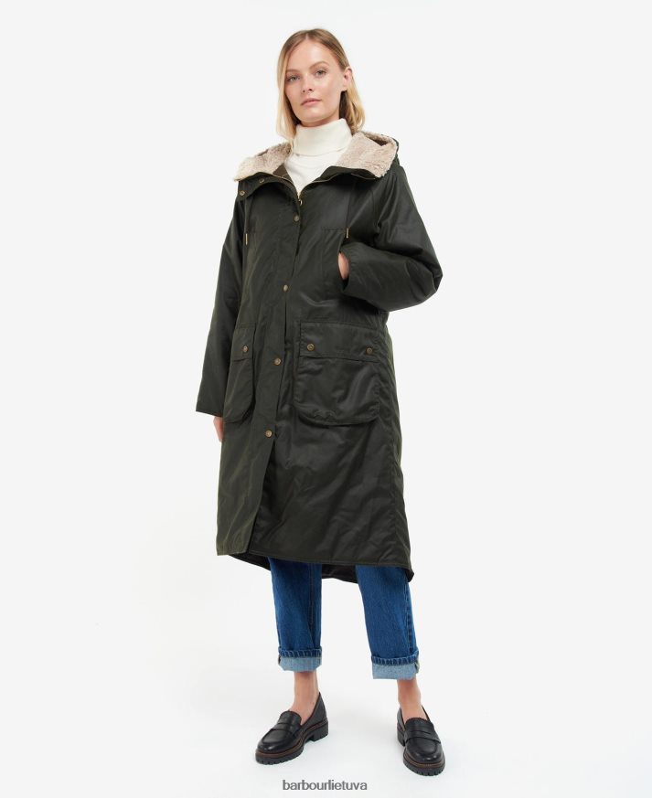 apranga Barbour Gunnister vaško striukė juodas/senovinis tartanas moterys 6F6D801375