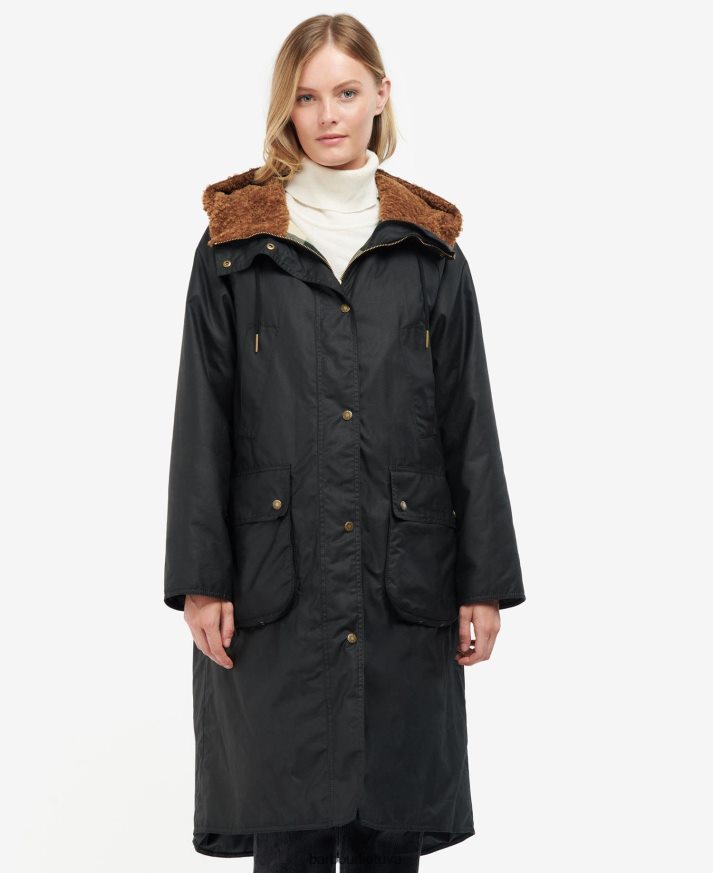 apranga Barbour Gunnister vaško striukė juodas/senovinis tartanas moterys 6F6D801395