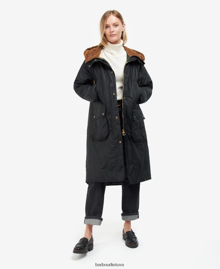 apranga Barbour Gunnister vaško striukė juodas/senovinis tartanas moterys 6F6D801395