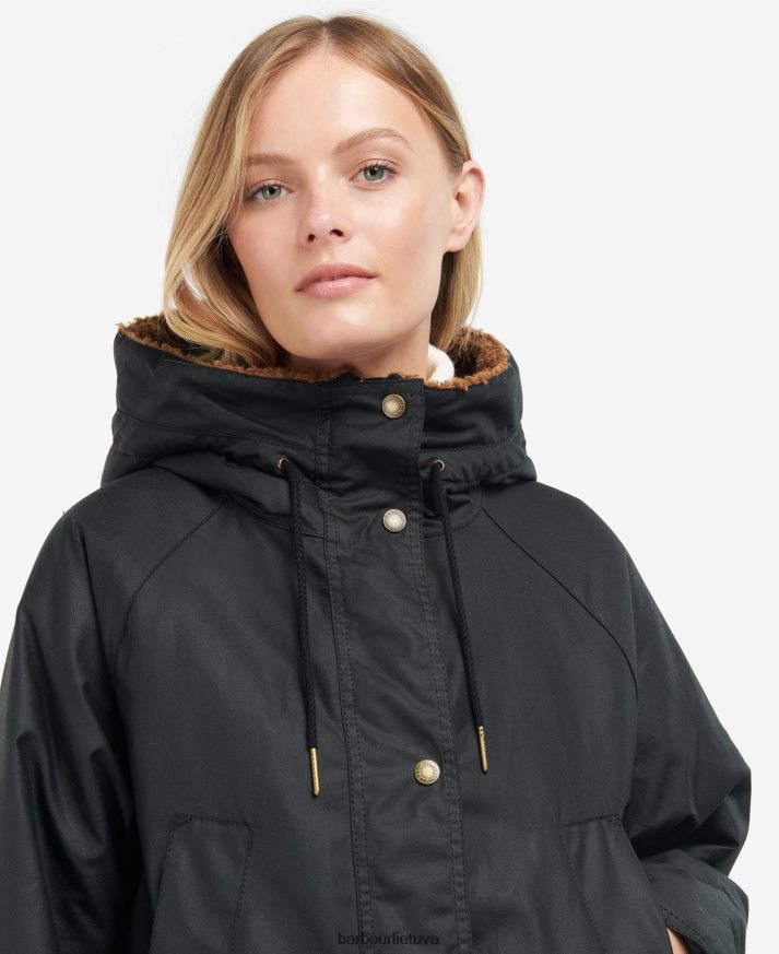 apranga Barbour Gunnister vaško striukė juodas/senovinis tartanas moterys 6F6D801395