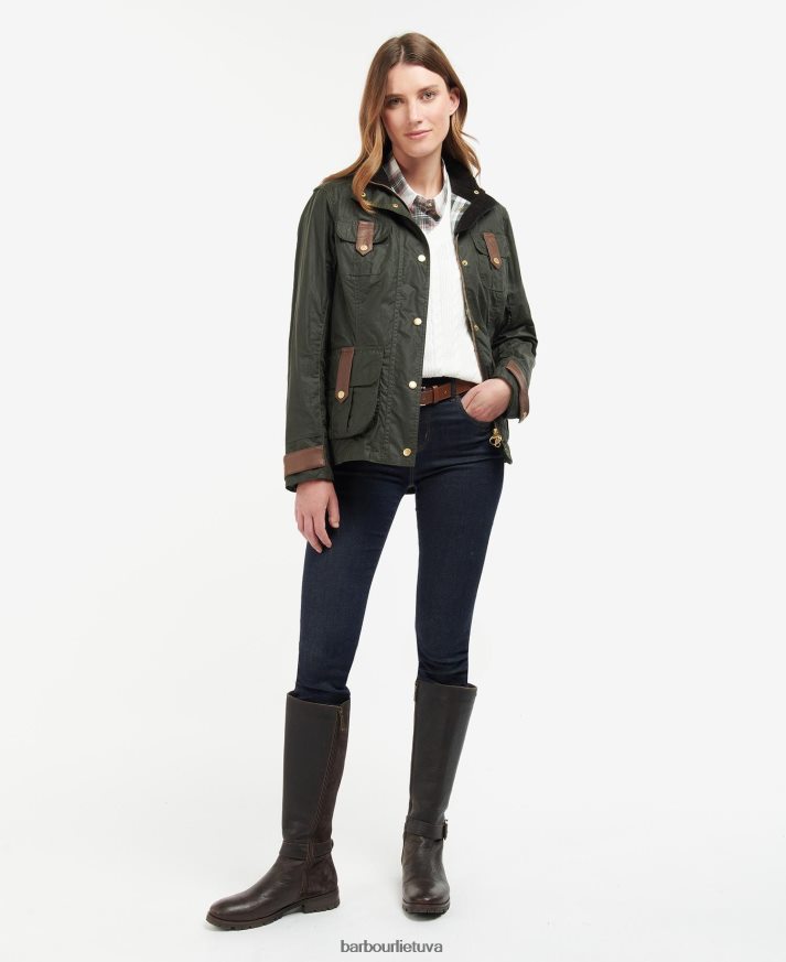apranga Barbour Premium Defense vaškuota striukė archyvas alyvuogių/senovinis moterys 6F6D801396