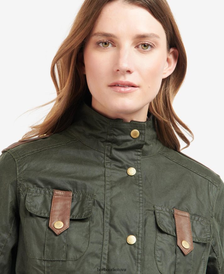apranga Barbour Premium Defense vaškuota striukė archyvas alyvuogių/senovinis moterys 6F6D801396