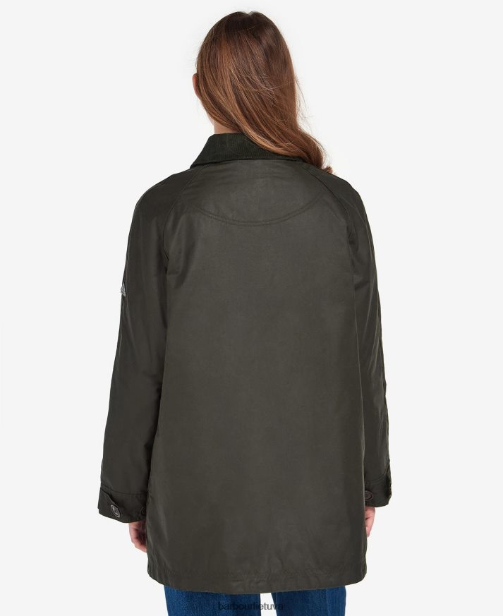 apranga Barbour druska vaškuota striukė archyvas alyvuogių/rožinis punšas moterys 6F6D801379