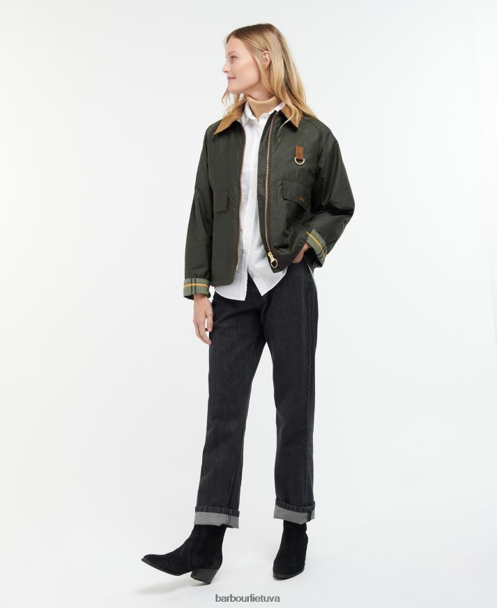 apranga Barbour eddleston vaškuota striukė archyvas alyvuogių/senovinis moterys 6F6D801367