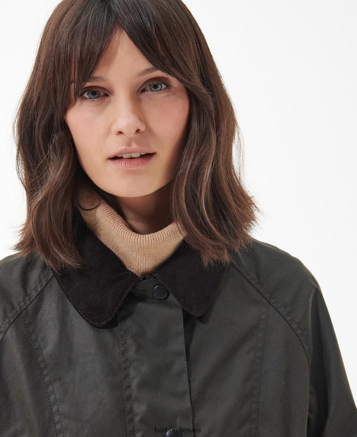 apranga Barbour riboto leidimo union jack beadnell vaško striukė alyvuogių moterys 6F6D801366