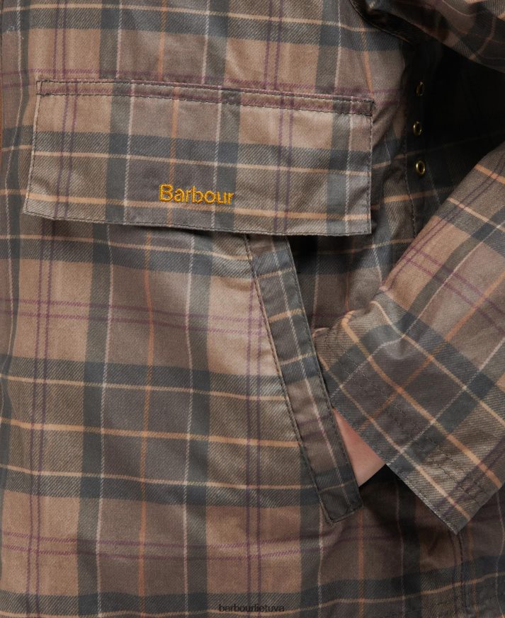 apranga Barbour tartan Eddleston vaškuota striukė prislopintas tartanas/rudas moterys 6F6D801372