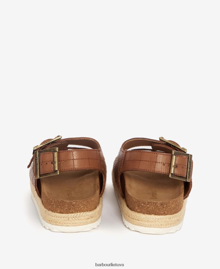 avalynė Barbour helena plokščios formos sandalai aukso metalo moterys 6F6D802103