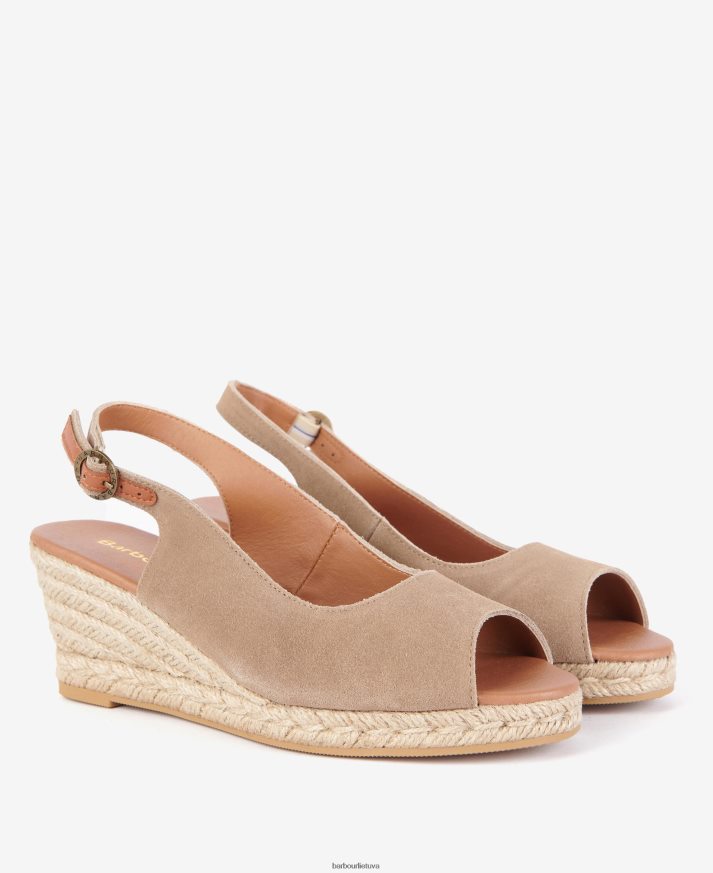 avalynė Barbour nadia peep-toe espadrilės pleištai konjako moterys 6F6D802090