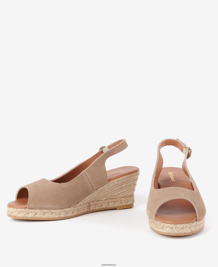 avalynė Barbour nadia peep-toe espadrilės pleištai konjako moterys 6F6D802090