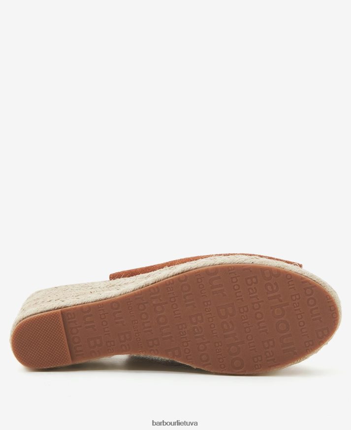 avalynė Barbour nadia peep-toe espadrilės pleištai konjako moterys 6F6D802093