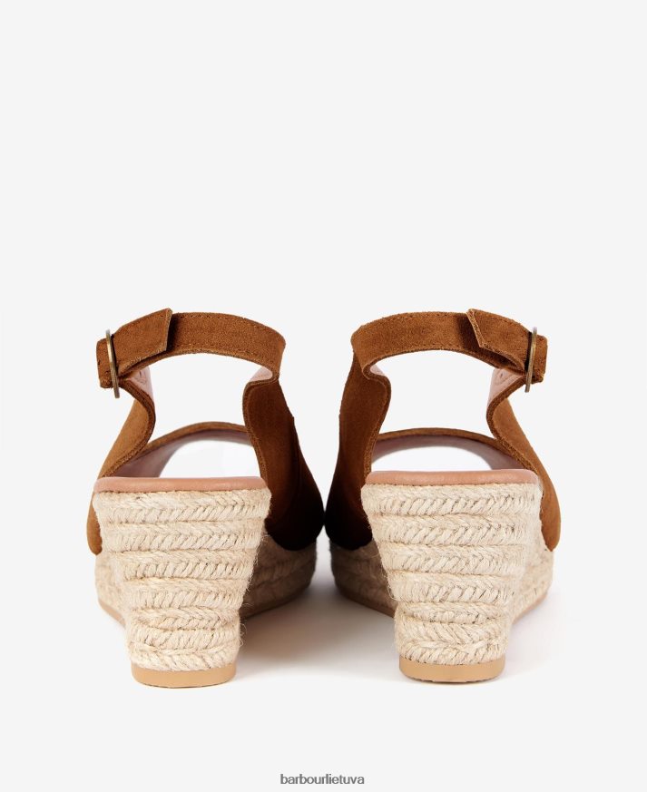 avalynė Barbour nadia peep-toe espadrilės pleištai konjako moterys 6F6D802093