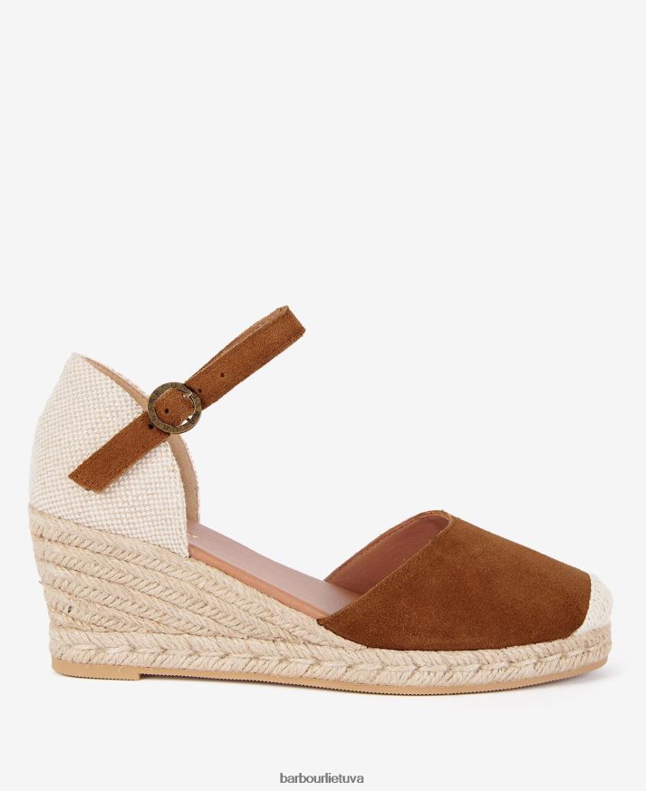 avalynė Barbour prancūzų espadrilės pleištai smėlis moterys 6F6D802091