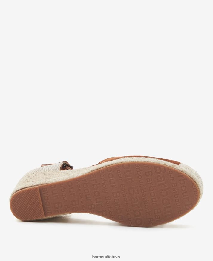 avalynė Barbour prancūzų espadrilės pleištai smėlis moterys 6F6D802091