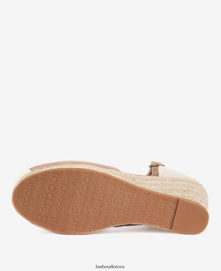 avalynė Barbour prancūzų espadrilės pleištai smėlis moterys 6F6D802095