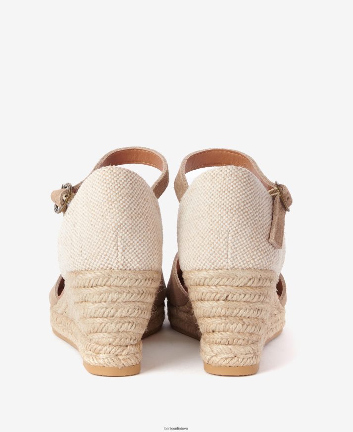 avalynė Barbour prancūzų espadrilės pleištai smėlis moterys 6F6D802095