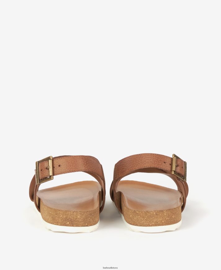 avalynė Barbour rochelle kryžminio dirželio sandalai konjako moterys 6F6D802123