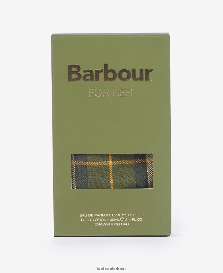 priedai Barbour už jos kvepalų niekučių dovanų rinkinį žalias tartanas moterys 6F6D802413