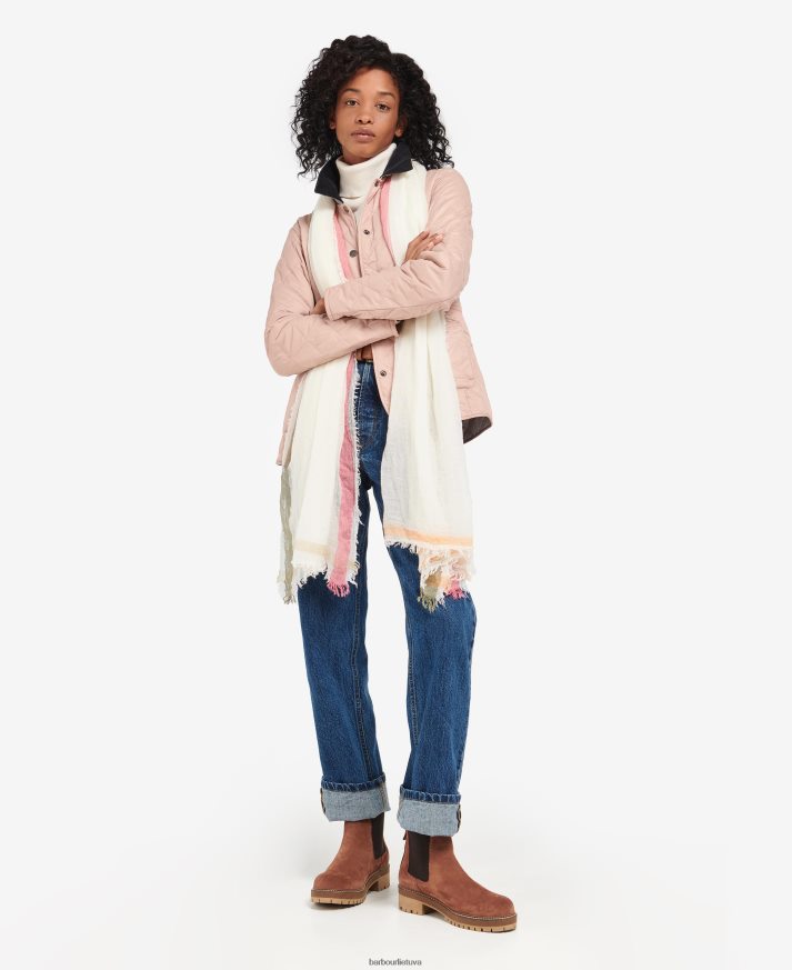 priedai Barbour Blackett border check wrap kraujažolė/multi moterys 6F6D802463