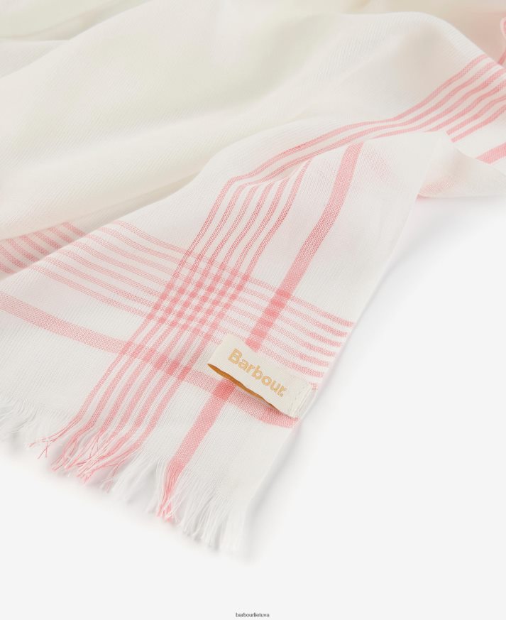 priedai Barbour Madisonas sarongas šnabžda balta/rašalas moterys 6F6D802461