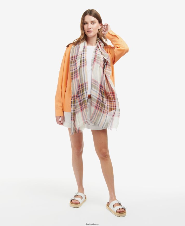 priedai Barbour vasaros lonnen languotas šalikas klasikinis baltas moterys 6F6D802459