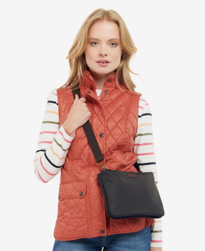 priedai Barbour ella dvigubas kryžminio užtrauktuko krepšys alyvuogių moterys 6F6D802400