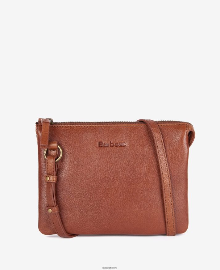 priedai Barbour „lochy“ odinis „crossbody“ krepšys klasikinė ruda moterys 6F6D802387