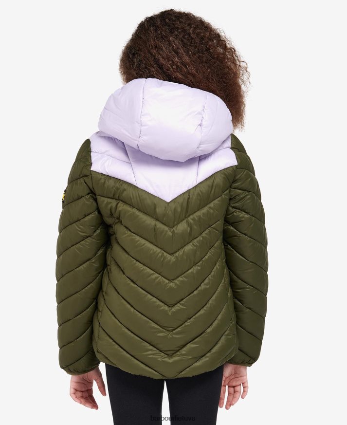 apranga Barbour Cosford dygsniuotas švarkas cerise / cerise terrazzo mergaites 6F6D802548