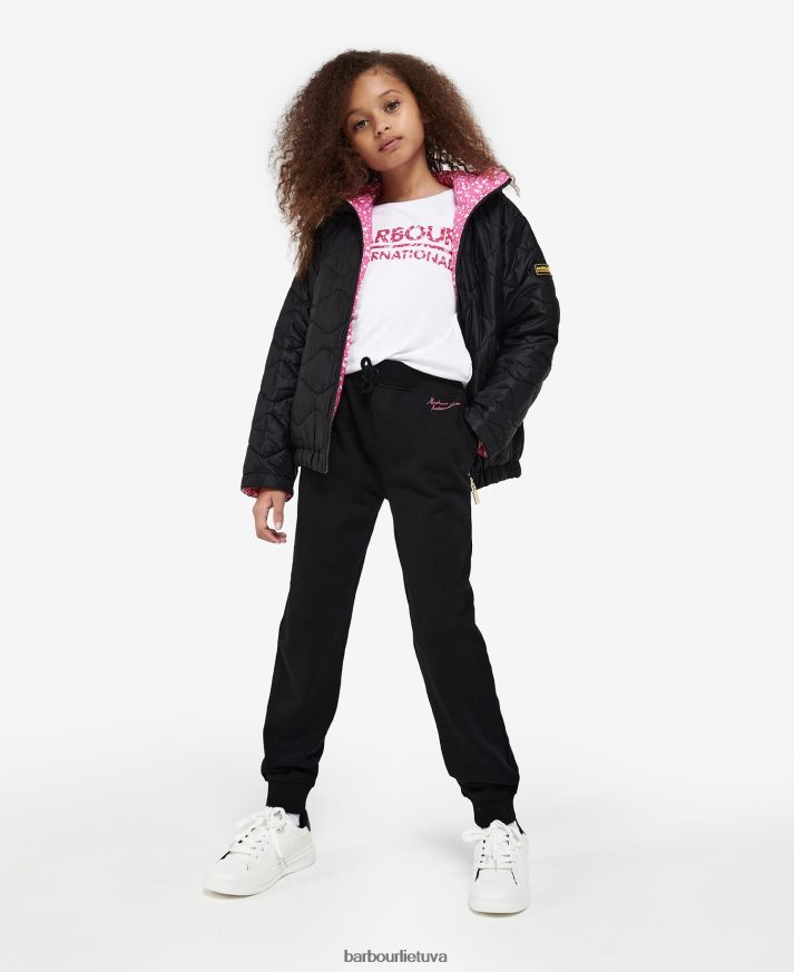 apranga Barbour fenway apverčiama dygsniuota striukė wisteria/palmer green mergaites 6F6D802550