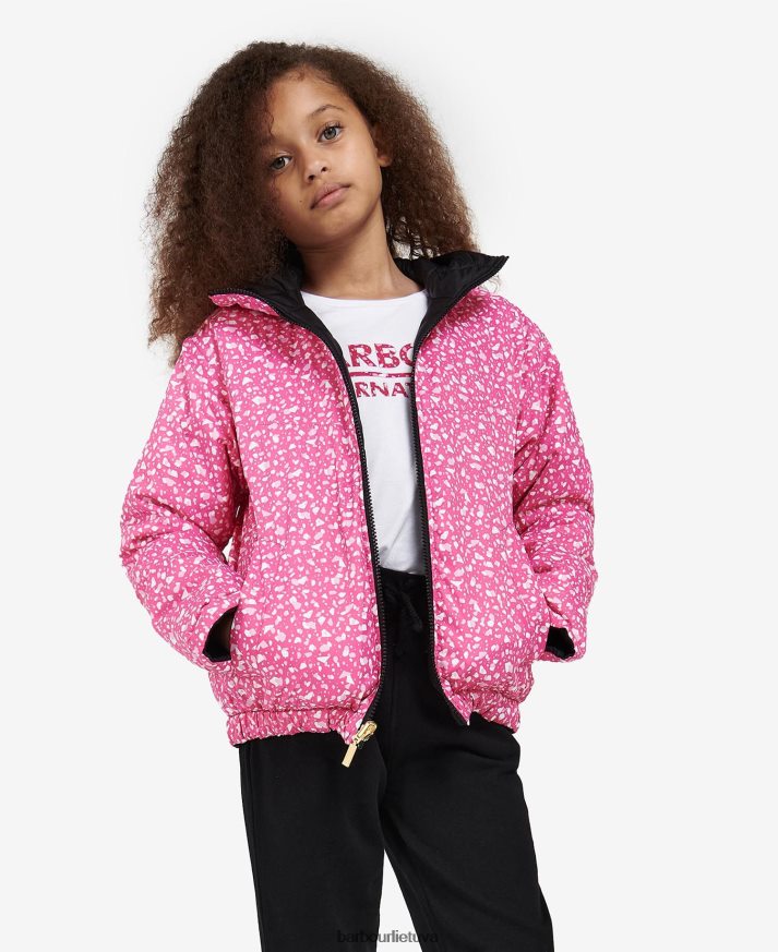 apranga Barbour fenway apverčiama dygsniuota striukė wisteria/palmer green mergaites 6F6D802550