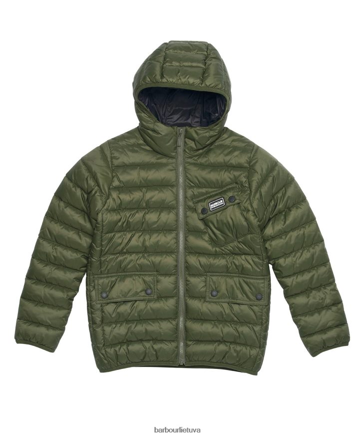 apranga Barbour ouston dygsniuota striukė su gobtuvu gili raudona berniukai 6F6D802475