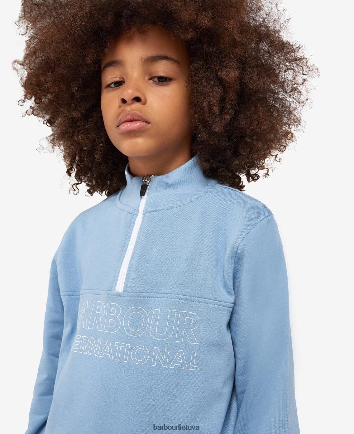 apranga Barbour gudrus megztinių ir šortų komplektas su pusiau užtrauktuku klasikinis juodas berniukai 6F6D802526