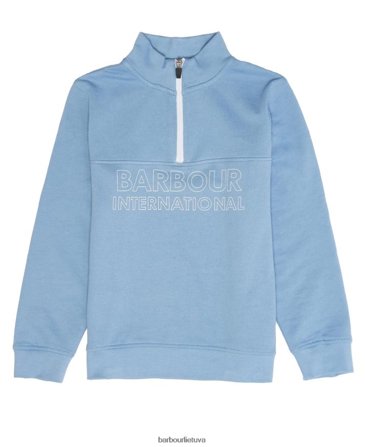 apranga Barbour gudrus megztinių ir šortų komplektas su pusiau užtrauktuku klasikinis juodas berniukai 6F6D802526