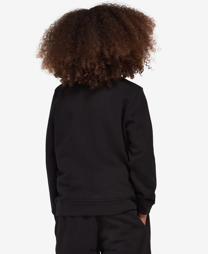 apranga Barbour gudrus megztinių ir šortų komplektas su pusiau užtrauktuku klasikinis juodas berniukai 6F6D802536