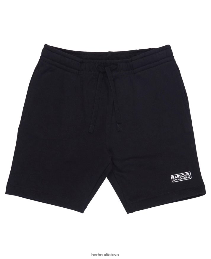 apranga Barbour gudrus megztinių ir šortų komplektas su pusiau užtrauktuku klasikinis juodas berniukai 6F6D802536