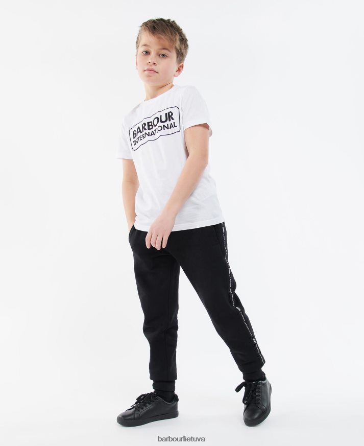 apranga Barbour būtini marškinėliai su dideliu logotipu pilkas marlas berniukai 6F6D802527