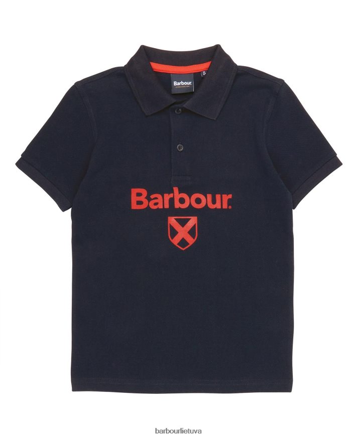 apranga Barbour floyd polo marškinėliai klasikinis laivynas berniukai 6F6D802520